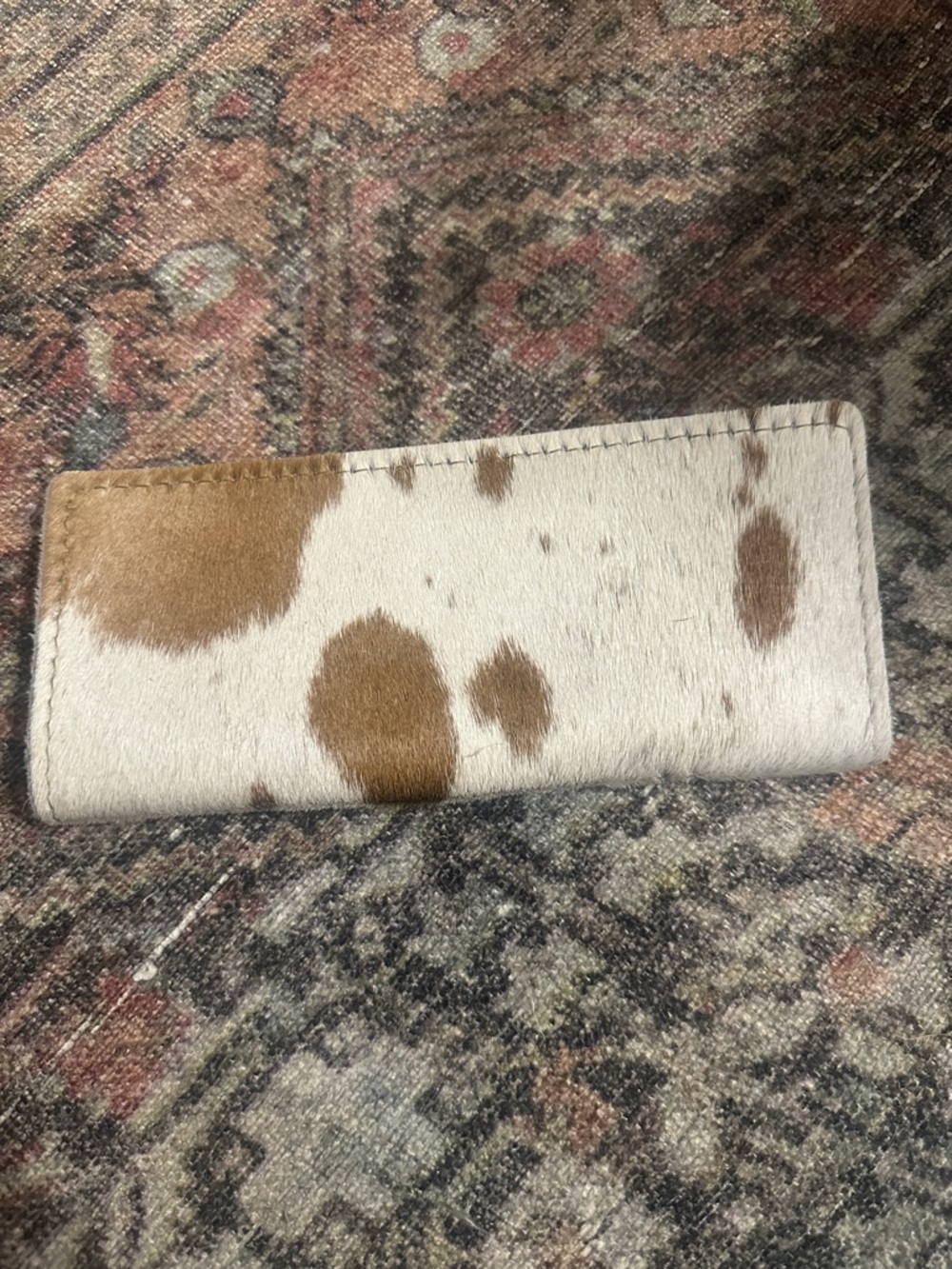 Large bifold REAL leather & Cowhide wallet NEW
